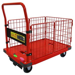 ナンシン 樹脂微音運搬車サイレントマスター レッド ( DSK-R306B2 )  ( 13X38 )｜orangetool