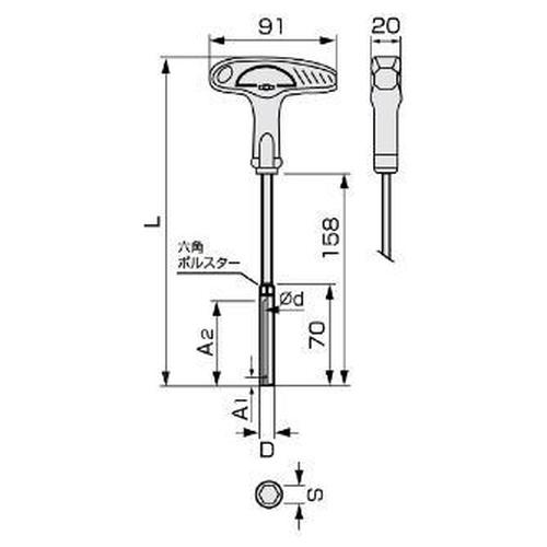 ボックスTグリップレンチ  ( BTGW-08L )  ( 18W11 )