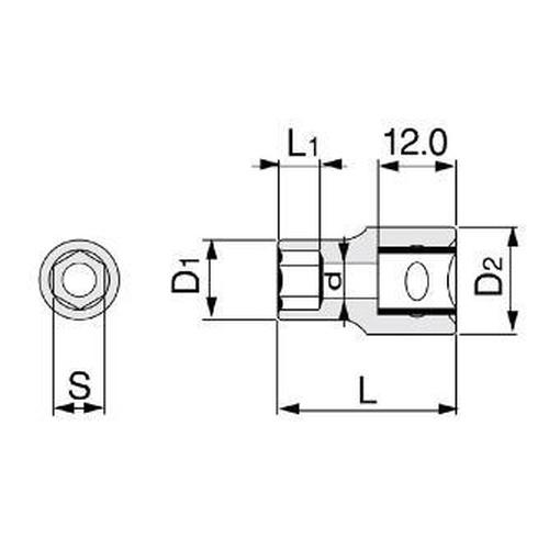 SUSソケット  ( S3V-19 )  ( 19L74 )