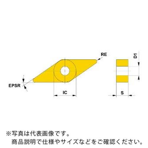 旋削用インサート(サーメット)  ( VNGG160404R-F NX3035 )   【10セット...