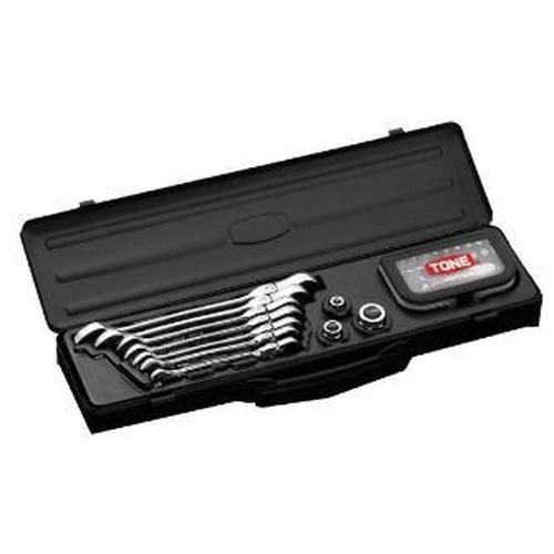 首振ラチェットめがねレンチビットセット  ( RMFQ700BRBK )  ( BCAPS )