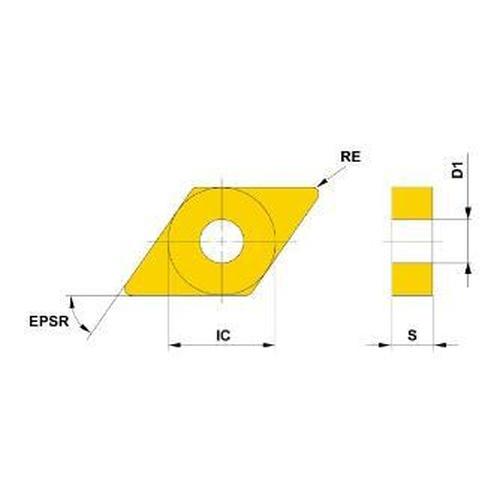 旋削用インサート(超硬コーティング)  ( DNMG150408-MP MC6135 )   【10...