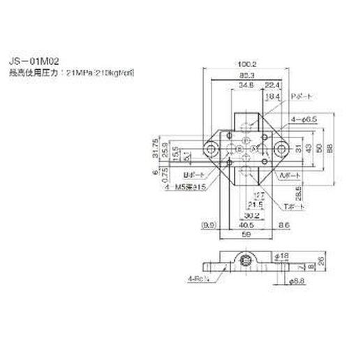 サブプレート  ( JS-01M02 )  ( DLA78 )