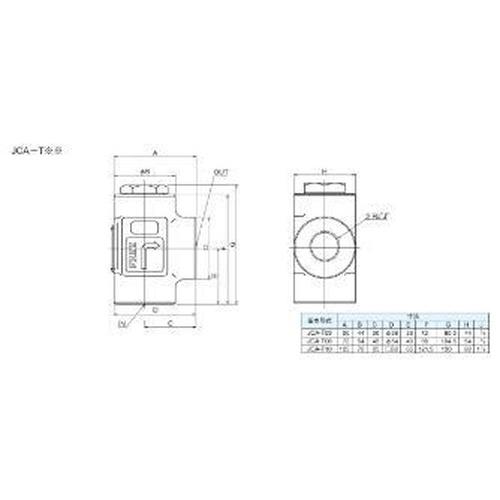ライトアングルチェック弁  ( JCA-T03-04-20 )  ( DLC24 )