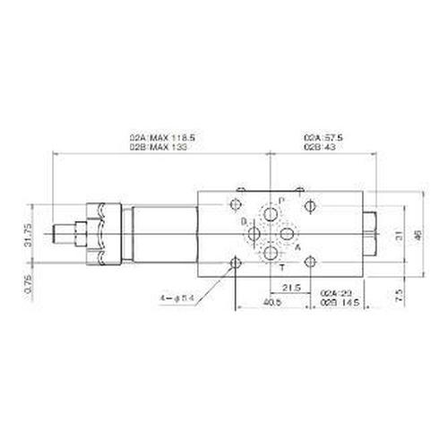 モジュラースタック形カウンタバランス弁  ( MQC-02A-2-55 )  ( DLI22 )