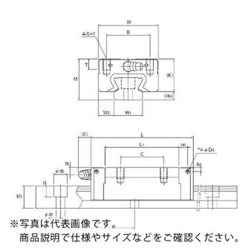 LMガイド用ブロック  ( SSR35XW1SS(GK) BLOCK )  ( E0E22 )