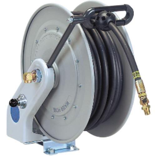 ハタヤ 自動巻高圧水用ホースリール15m 内径φ9.5 ラバーホース ( NWLC-HP153 ) ...