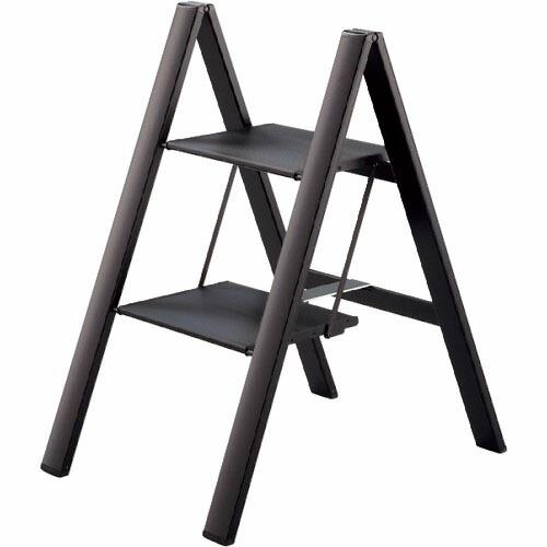 ハセガワ スリムステップ 2段 ブラック ( SJ-2D(BK) )