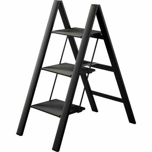 ハセガワ スリムステップ 3段 ブラック ( SJ-3D(BK) )