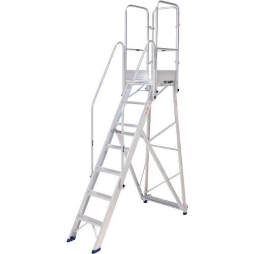 ピカ　折りたたみ式作業台ＤＷＲ型　２．１ｍ　手すり付き（Ｈ：１１００ｍｍ） ( DWR-210A11...