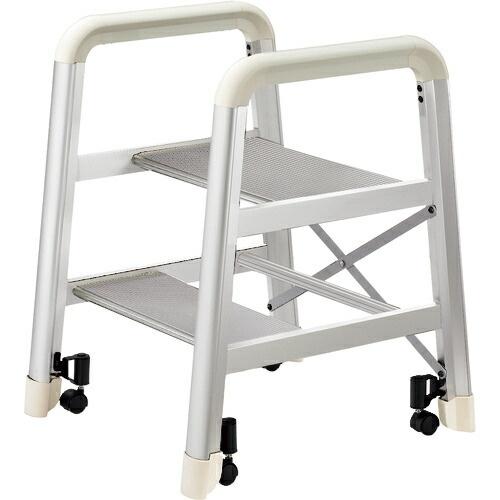 ハセガワ アルミ製組立式踏台 DE型 2段 シルバー ( DE2.0-2S )