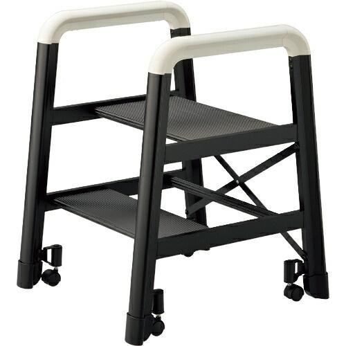 ハセガワ アルミ製組立式踏台 DE型 2段 ブラック ( DE2.0-2B )