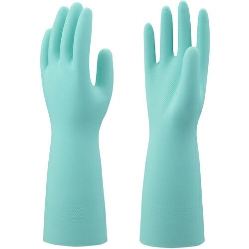 SHOWA ニトリルゴム手袋 まとめ買い 簡易包装ニトリルゴム製手袋薄手10双入 グリーン Mサイズ...