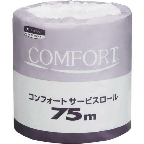 クレシア トイレットペーパー コンフォートサービスロール 75m 1ケース80個入 ( 11275 ...