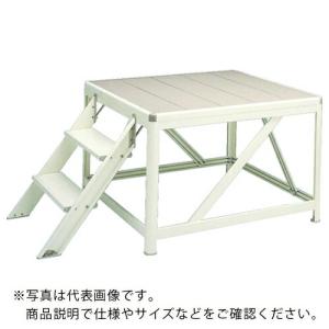 ハセガワ　アルミ朝礼台　幅１５０ｃｍ　天板高さ０．８ｍ ( DR-15 )  ( IYX53 )｜orangetool