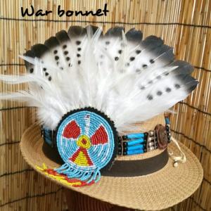 ウォーボンネット  羽根かんむり  wn-11 羽根飾り　5カラーあり　ネイティブインディアン 帽子・コスプレ｜orangutan2019
