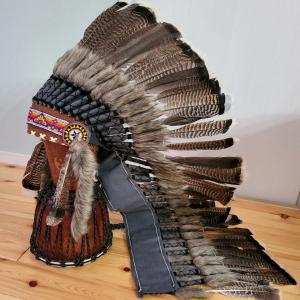 ウォーボンネット　 羽根かんむり　 ロング　ネイティブ　インディアン