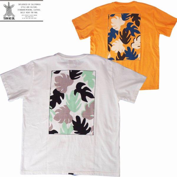 TURN ME ON/ターンミーオン 　ポケット　半袖Tシャツ モンステラ　 Mサイズ　2カラー　メ...