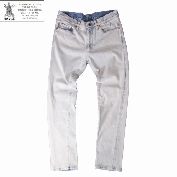 TURN ME ON/ターンミーオン ニットデニム ブリーチ加工　5PKTパンツ 2サイズ　送料無料