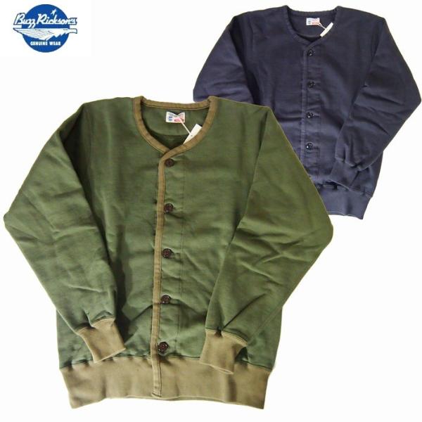 BuzzRickson's/バズリクソンズ  　ミリタリースウェットカーディガン　　　 Mサイズ　2...
