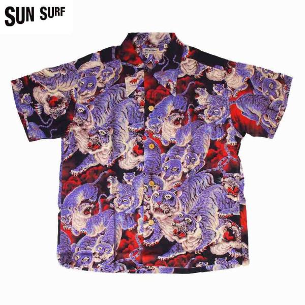 SUN SURF/サンサーフ 　アロハシャツ「ONE HUNDRED TIGERS」ブラック　スペシ...