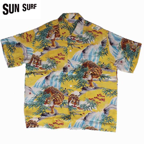 SUN SURF/サンサーフ 　スペシャルエディション　アロハシャツ「SASA TORA」イエロー　...