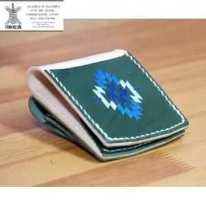 TURN ME ON/ターンミーオン バンブー　カラーオーダー・レザーウォレット　ネイティブ柄刺繍　...