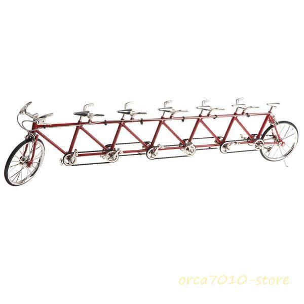 1:10合金ダイキャストモデルタンデム自転車サイクリング自転車モデルおもちゃの装飾赤