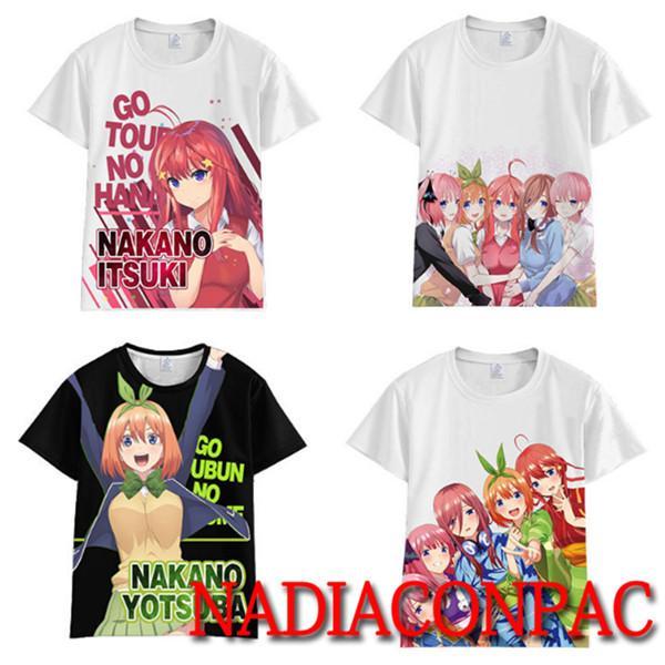 五等分の花嫁 中野 三玖 柔らかい　Tシャツ 半袖　トップス T-shirt 大人気 キャラクターグ...