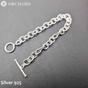 シルバー925 アンカーチェーン ミドルサイズ ブレスレット 22cm メンズ