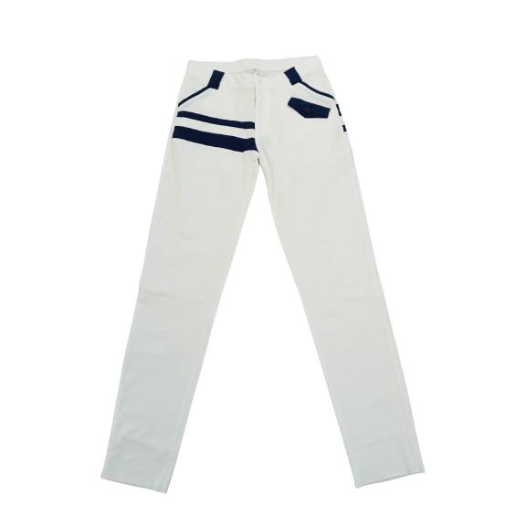 ロングパンツ　ゴルフウェア　シンプル　白　黒　ネイビー　伸縮性　速乾性