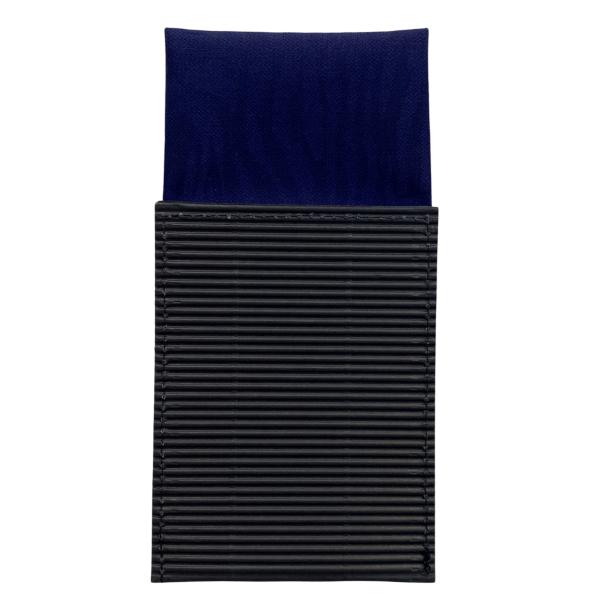 ポケットチーフ　簡単　挿すだけ　オシャレ　紺　青　ゼブラ柄