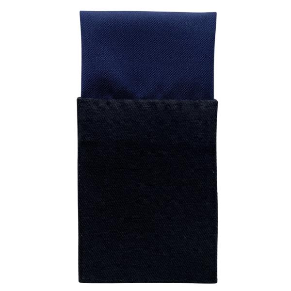 ポケットチーフ　簡単　挿すだけ　オシャレ　ネイビー　ブルー　無地柄