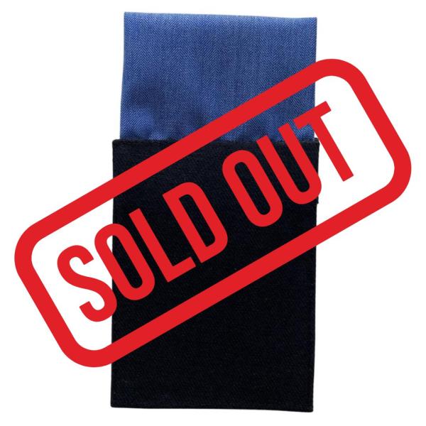 ポケットチーフ　簡単　挿すだけ　オシャレ　グレーブルー　無地