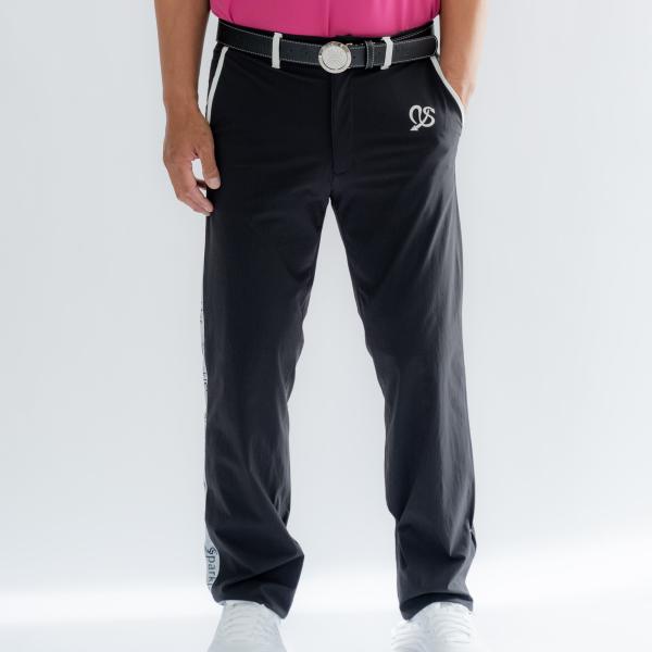 ゴルフパンツ 黒 白 ストレッチ UVケア 涼しい 超撥水生地使用 メンズ　ブラック ホワイト