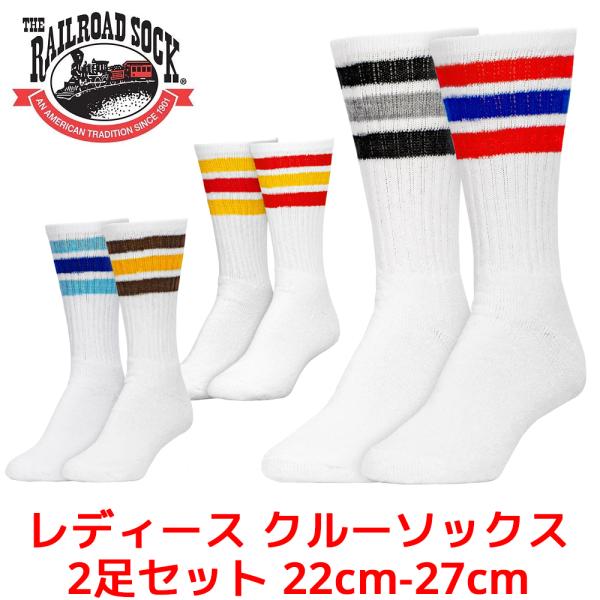 RAILROAD SOCK レディース アメリカーナストライプ クルーソックス 22cm-27cm ...