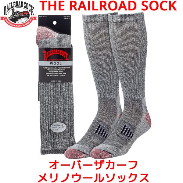 RAILROAD SOCK オーバーザカーフ メリノウールソックス フリーサイズ 24cm〜30cm...