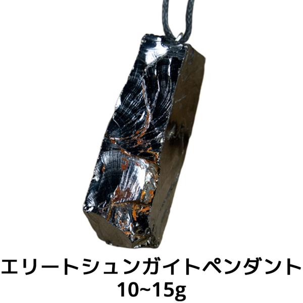 エリートシュンガイト ペンダント 10~15g PE46 ネックレス ロシア カレリア共和国産 シュ...