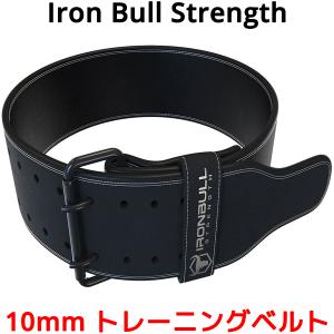 Iron Bull Strength 10mm トレーニングベルト アイアンブル レザー パワーベルト パワーリフティング 筋トレ ベルト レザーベルト レザー 男女共用 レディース｜oremeca