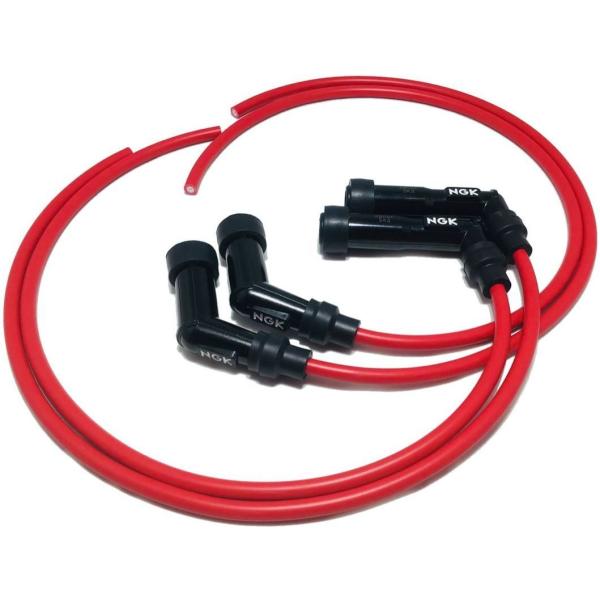NGK プラグコード・プラグキャップ セット 赤 X2/V2 Z1/Z2/Z750four A4/A...