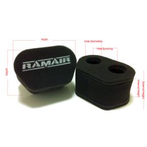 送料無料 RAMAIR エアフィルター 2連セ...の詳細画像1
