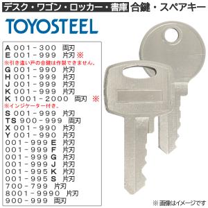 TOYOSTEEL(トヨスチール) 合鍵 スペアキー【ロッカー・デスク・ワゴン・キャビネット・袖机・脇机・書庫・保管庫 用】鍵 カギ 合カギ 作製 作成｜