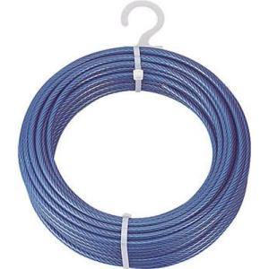 TRUSCO メッキ付ワイヤーロープ PVC被覆タイプ/CWP4S10_3100 φ4mm×10m