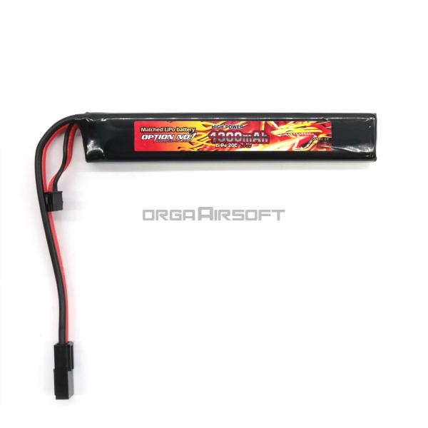 Option No.1 Lipo 20C 7.4V 1300mAh ロング 電動ガン バッテリー