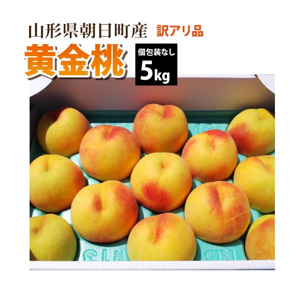 黄金桃 もも 山形県 朝日町産 訳あり 5kg 8月下旬〜順次発送