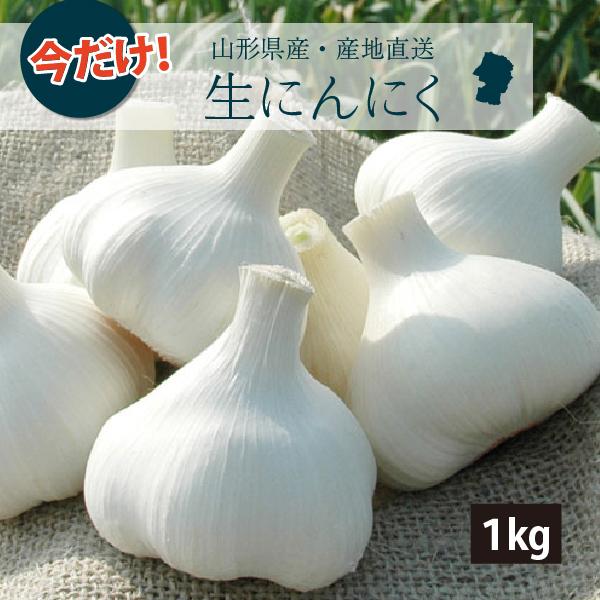 山形県 にんにく 幻の生にんにく サイズM以上 土付き 1kg