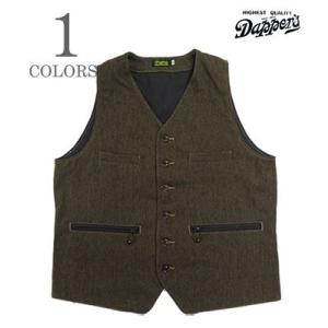 ダッパーズ ウールサージ ワークベスト Dapper's Classical 6Button Combination Work Vest 1673｜organweb