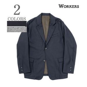 ワーカーズ ウールサージ フランネル 3B テーラードジャケット WORKERS Maple Leaf Jacket, Navy Woool Serge 21a-a-mlj｜organweb