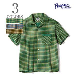 フェローズ 半袖 接結 ダブルガーゼ オープンカラーシャツ PHERROW'S BEACH SHIRT 24S-PSSS1｜organweb