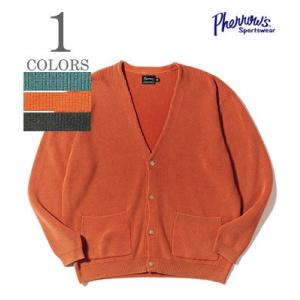 Pherrow's（フェローズ） レタードワッペン ニット カーディガン 23W